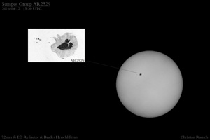 Sonnenfleck im Weißlicht