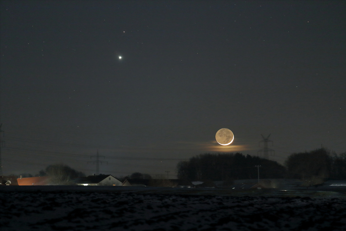 Mond, Venus und Mars