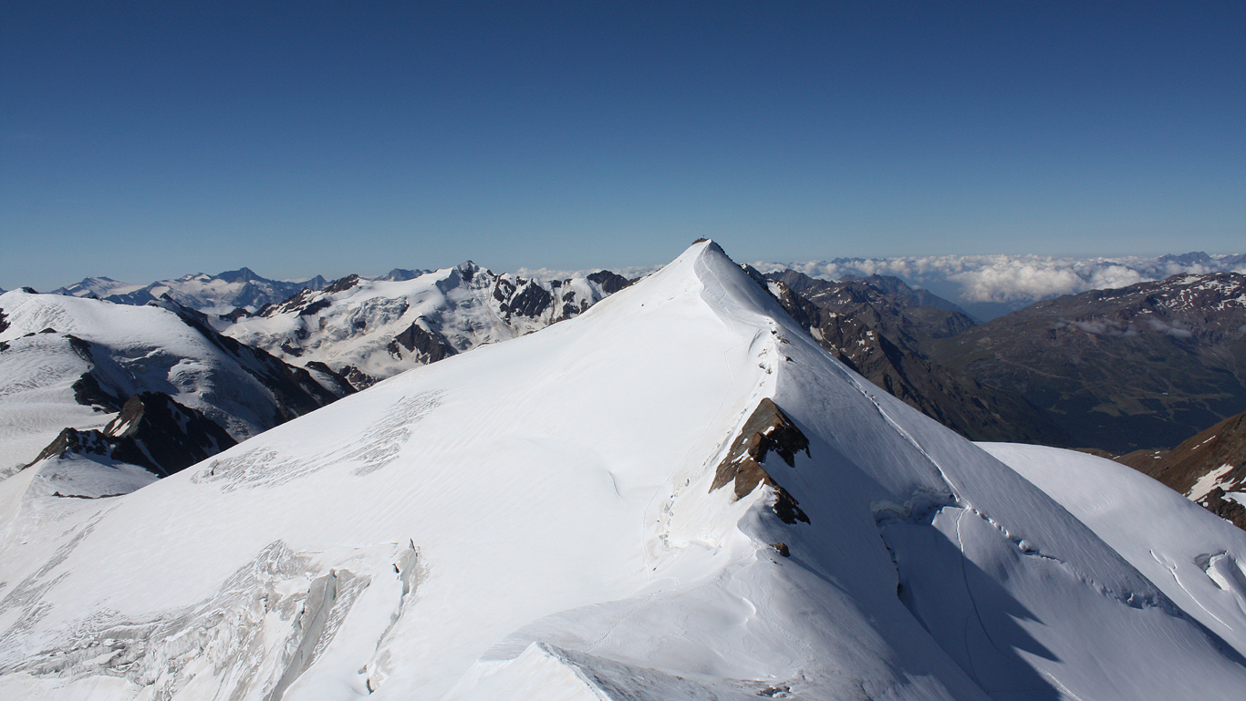 Bilick von der Zufallspitze auf den Cevedale