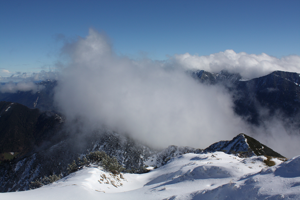 Blick zurück auf die Ziegelspitze